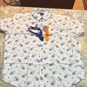 Ben Sherman White Floral Dress Shirt